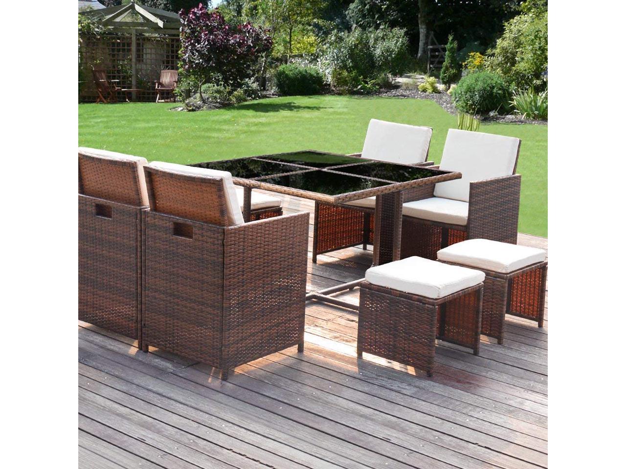 Homall 9 Pieces Patio Dining Sets