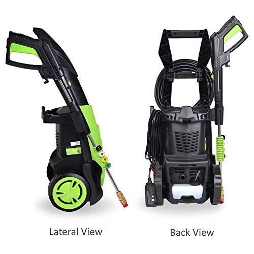 PowRyte Elite Power Washer,Electric Pressure Washer with 5 Universal Spray Nozzles and Detergent Tank,Pressure Cleaner - 4200PSI 3.2GPM(Green)