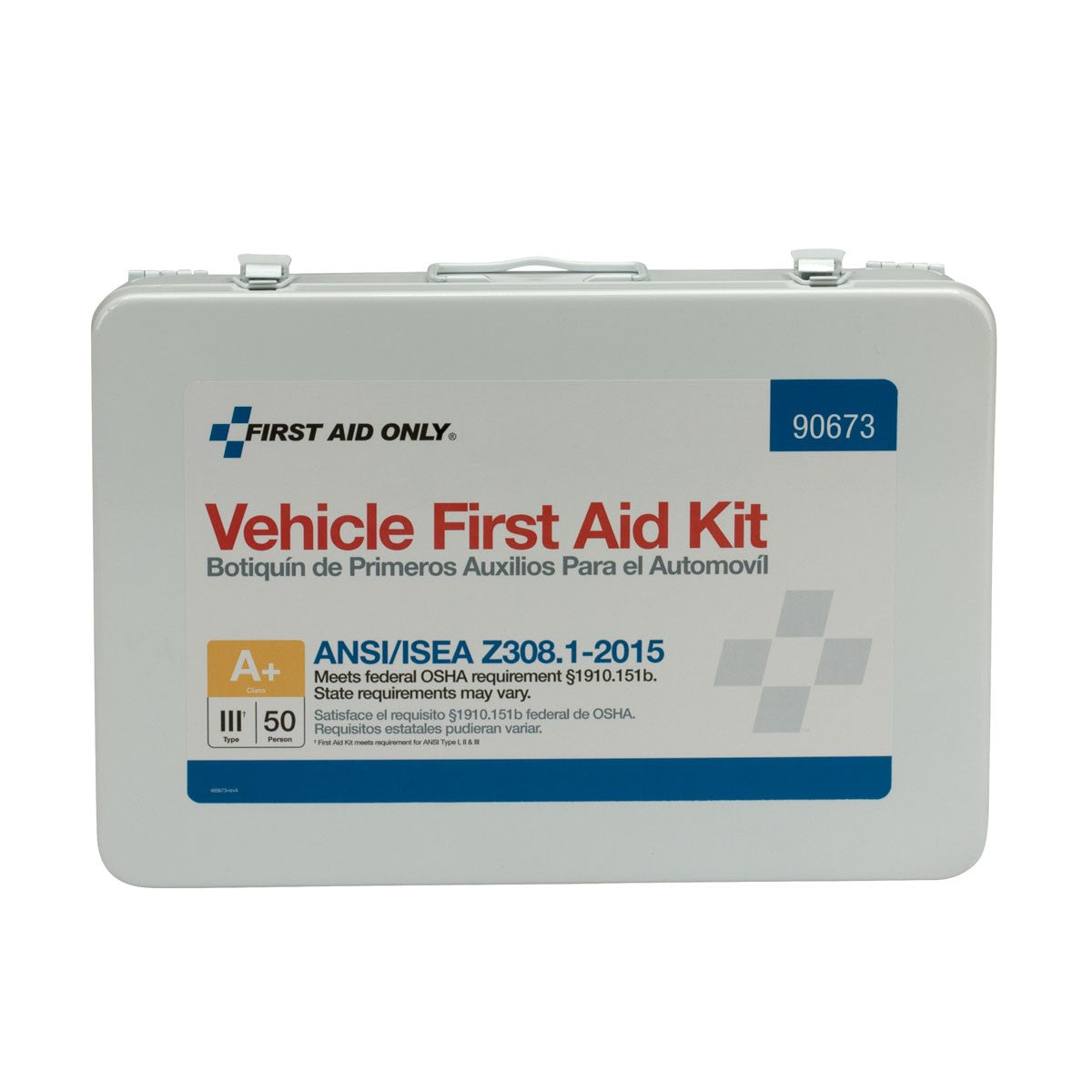 First Aid Only 50 Person Vehicle ANSI A+ First Aid Kit, Metal Weatherproof Case (2 per order)