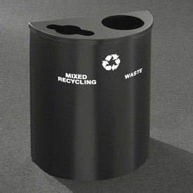 Glaro Recyclepro Half Round Gloss Brass, (2) 14-1/2 Gal Recycle & Waste - MW2499GB-GB