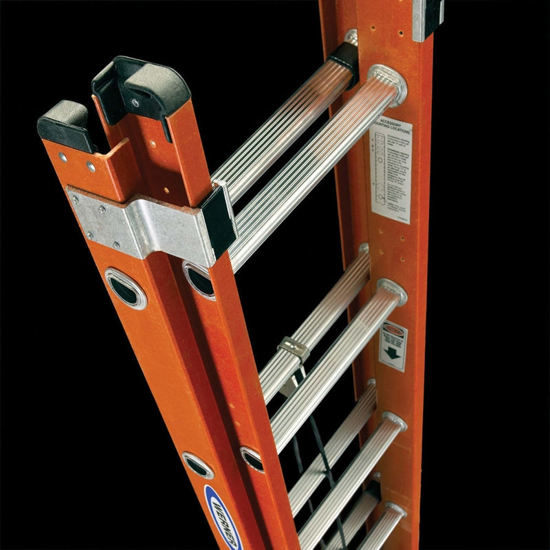 Werner Extension Ladder Fiberglass 40 ' Ansi, Osha Type Ia 300 Lb Heavy Duty Non-Conduct