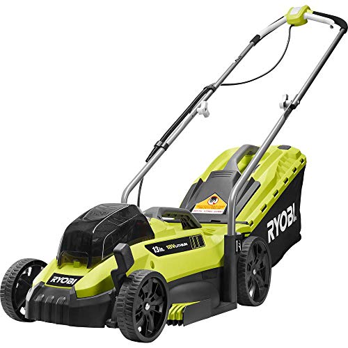 RYOBI P1140-S 13 in. ONE+ 18-Volt Lithium-Ion Cordless Battery Walk Behind Push Lawn Mower - 4.0 Ah Battery/Charger Included