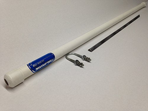 Super Swim 91192 Two Part Pole Ground Pool Adapter Base Swimming Tether System