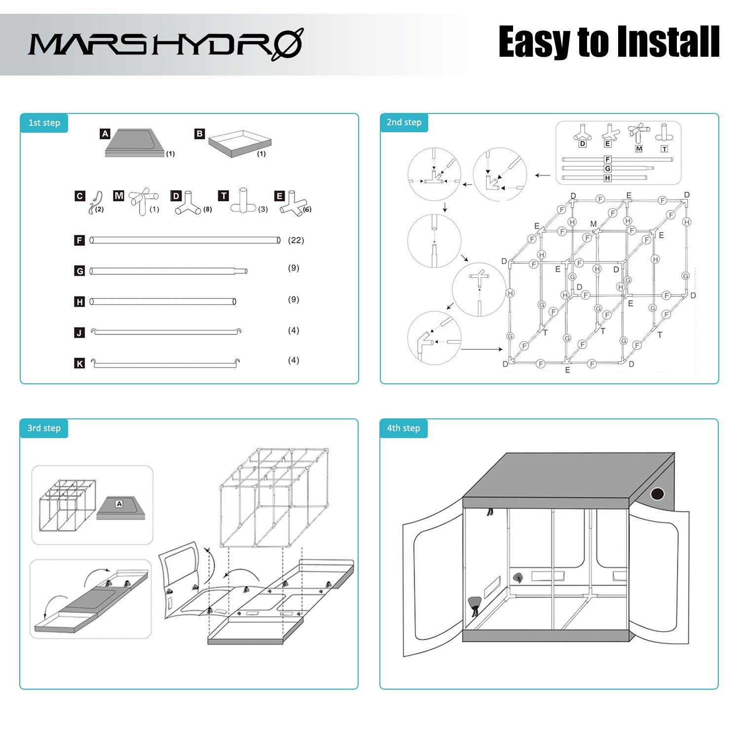Mars Hydro Grow Tent 8' x 8' New