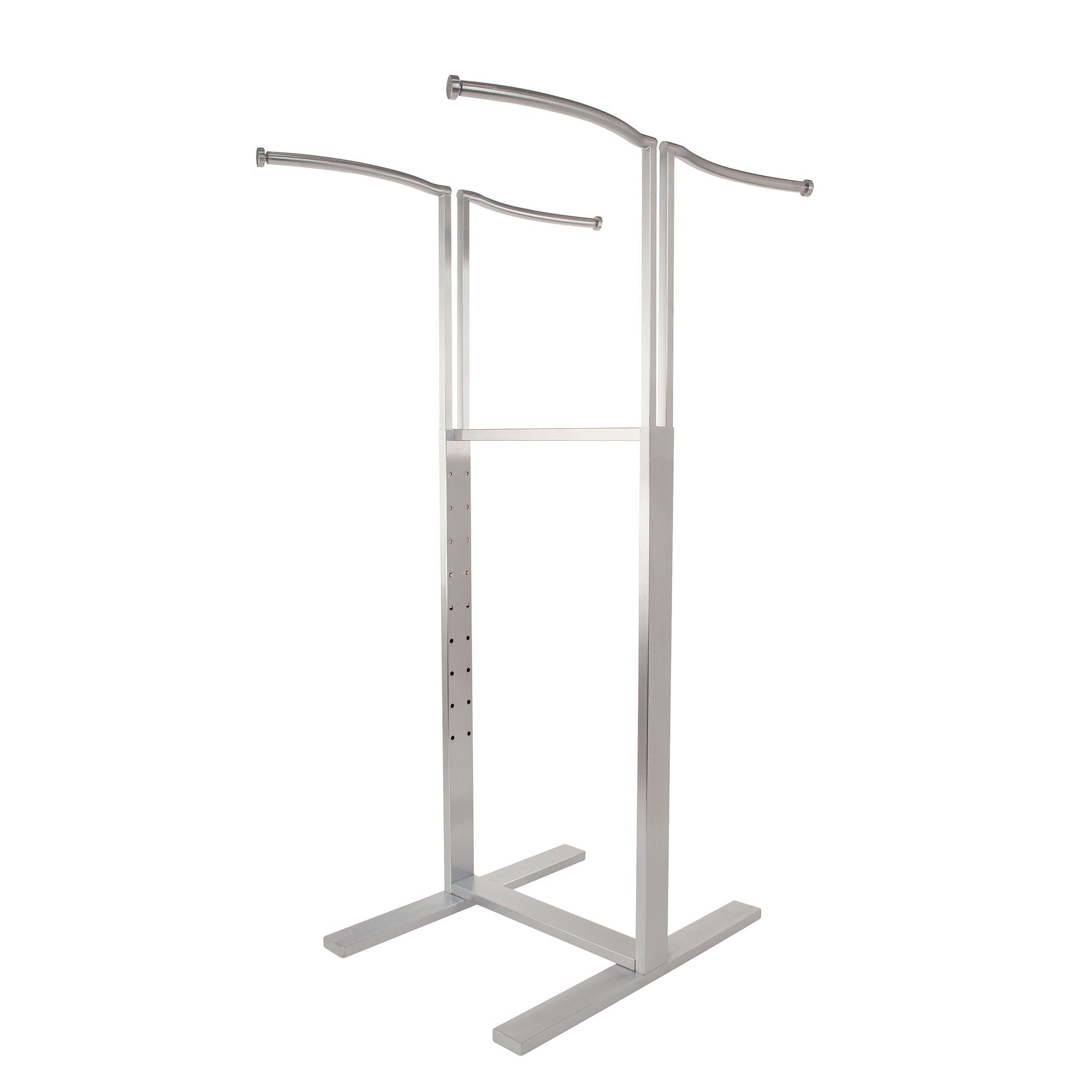 Econoco Bauhaus Series Adjustable 4-Way Merchandiser with S-Shaped Hangrail