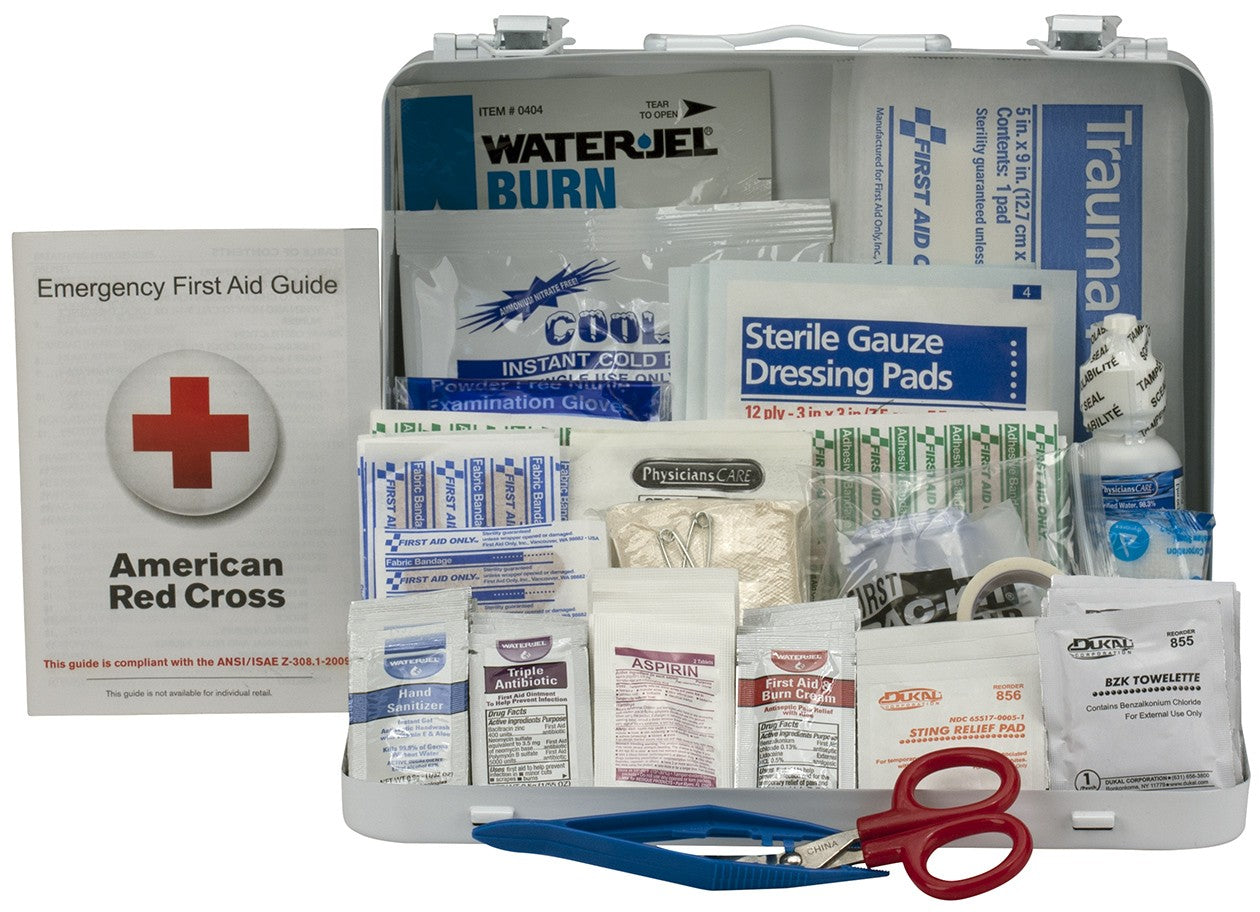 First Aid Only 25 Person Metal First Aid Kit, ANSI A+, Type III (4 per order)