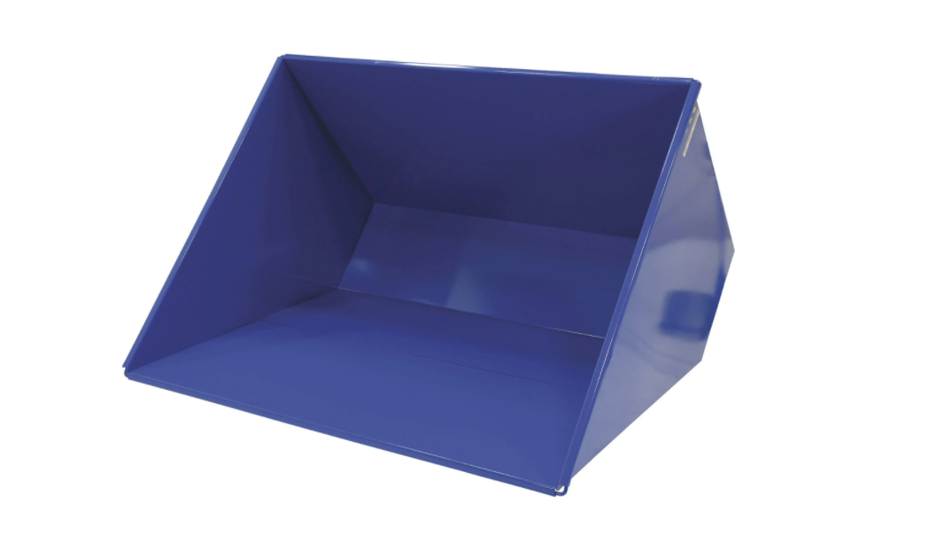 Vestil D-300-HD 6,000 lb. Capacity 3 Cubic Yard Self-Dumping Steel Hopper with Bumper Release Blue New