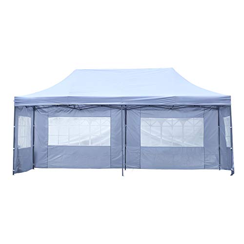10x20 ft EZ Instant Pop up Canopy Carport,Party Tent Folding Gazebo with Removable Sidewalls and Wheeled Bag Waterproof