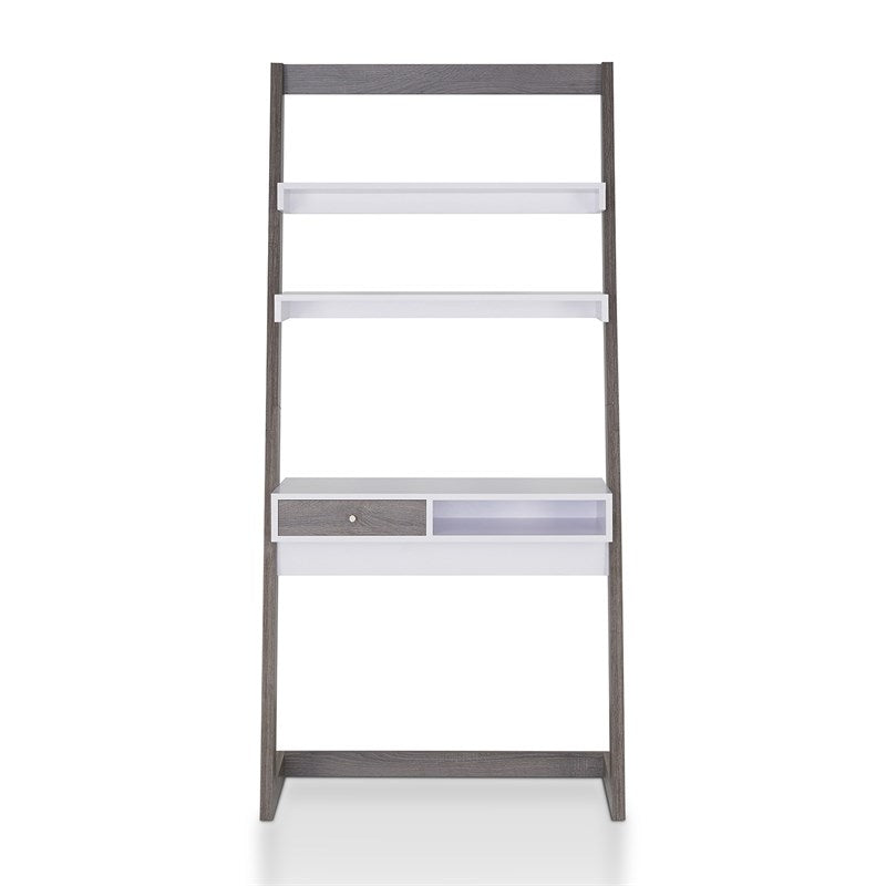 Lazlo Wood Writing Desk with Shelves