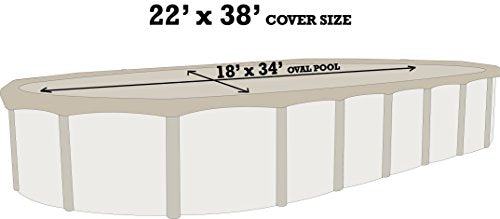 In The Swim 18 x 34 Foot Oval Ultimate Above Ground Winter Pool Cover - 12 Year Warranty