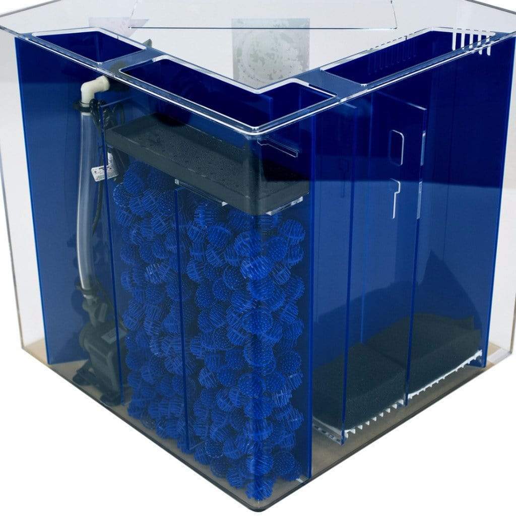 Clear For Life UniQuarium Quadra 3-in-1 Fresh or Saltwater Corner Acrylic Aquarium