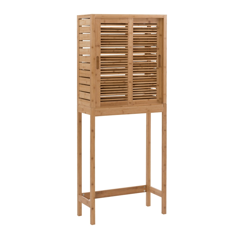 Linon Bracken Bamboo Spacesaver in Natural Brown