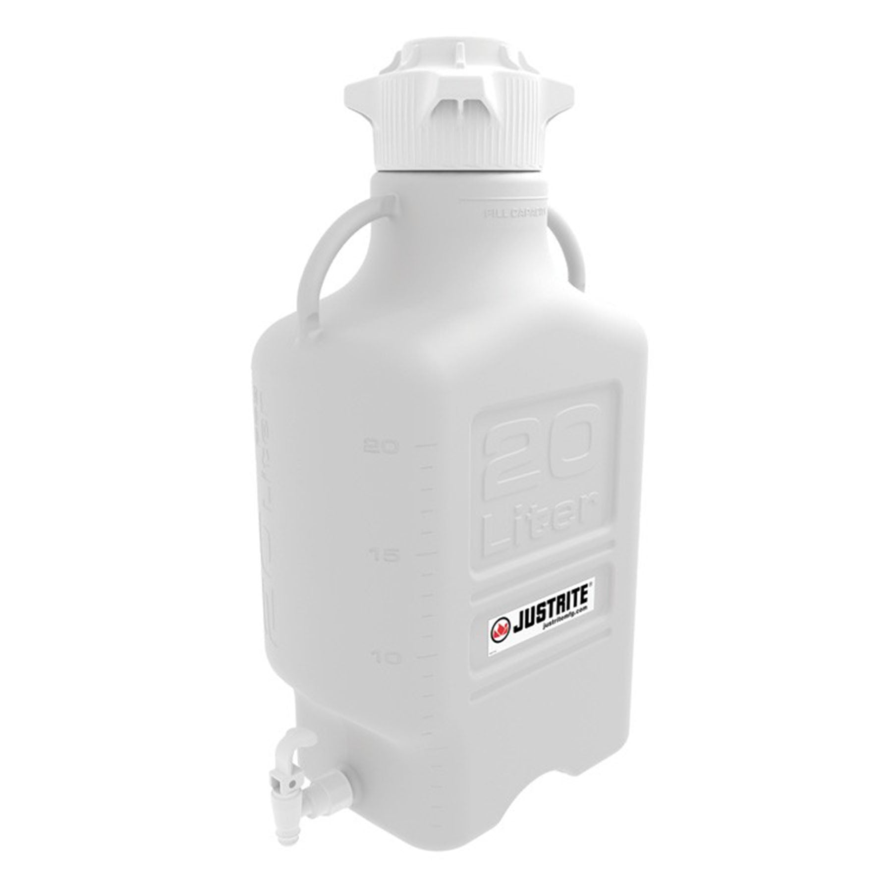 Justrite Carboy, Polypropylene (PP), 120mm Cap, With Spigot