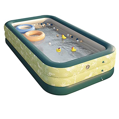 coersd Inflatable Swimming Pool for Adults Kids Indoor Outdoor Swimming Pool with 2.1m/3m/1.8m/1.5m/2.6m Sizes for You to Choose Full-Sized Family Swimming Pool Inflatable Swimming Pool