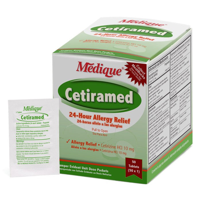 Medique Cetiramed Allergy Relief (50x1/box - 72 Boxes)