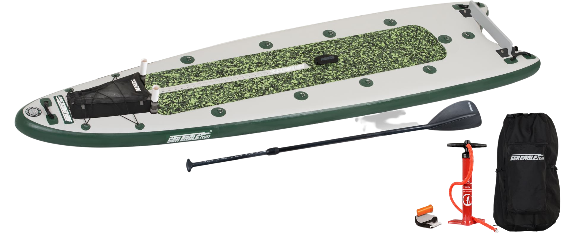 Sea Eagle FishSUP 126 Inflatable Fishing Stand Up Paddle Board Start Up Package New