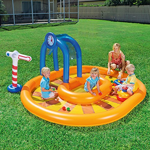 Longwei Children's pool Inflatable ocean Ball Pool baby Paddling pool Thicken Sand pool yellow 2-4 people