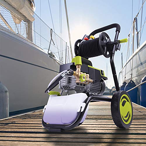Sun Joe SPX9006-PRO 2.15 HP 1300 PSI 2 GPM Commercial Pressure Washer with Roll Cage and Hose Reel