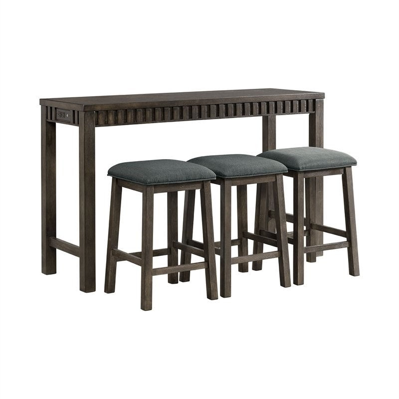 Picket House Furnishings Montego Multipurpose Bar Table Set in Brown