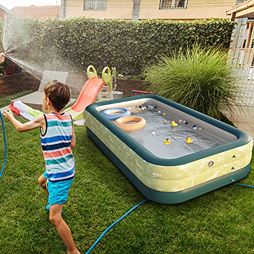 coersd Inflatable Swimming Pool for Adults Kids Indoor Outdoor Swimming Pool with 2.1m/3m/1.8m/1.5m/2.6m Sizes for You to Choose Full-Sized Family Swimming Pool Inflatable Swimming Pool