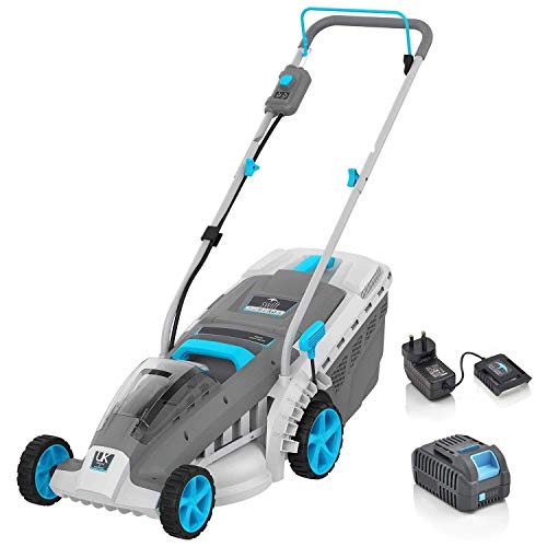 Swift 40V Brushless Cordless Lawn Mower Electric Lawnmower (1-3Inch) Mowing Heights 2 in 1 Collect or Mulch with Battery and Charger