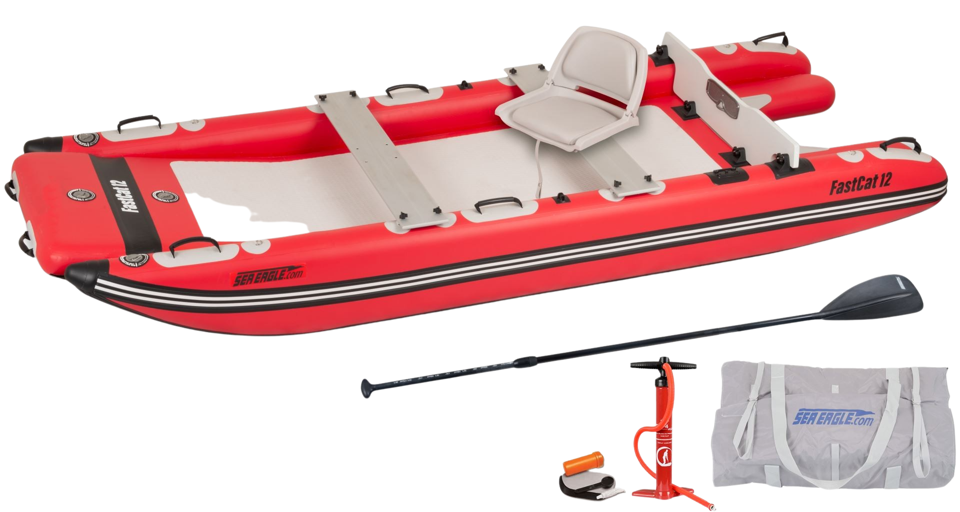 Sea Eagle FASTCAT12K_D Catamaran Inflatable Boat Deluxe Package New