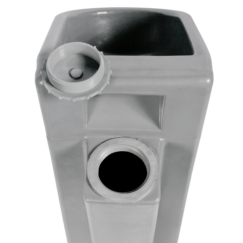 PolyJohn PK01-1000 PolyCan Grey 11 Gallon Portable Urinal with Wheels - Assembled