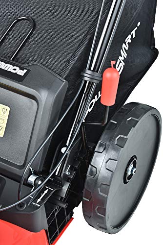 PowerSmart Lawn Mower, 21-inch & 170CC, Gas Powered Push Lawn Mower with 4-Stroke Engine, 3-in-1 Gas Mower in Color Red/Black, 5 Adjustable Heights, PS7218PR