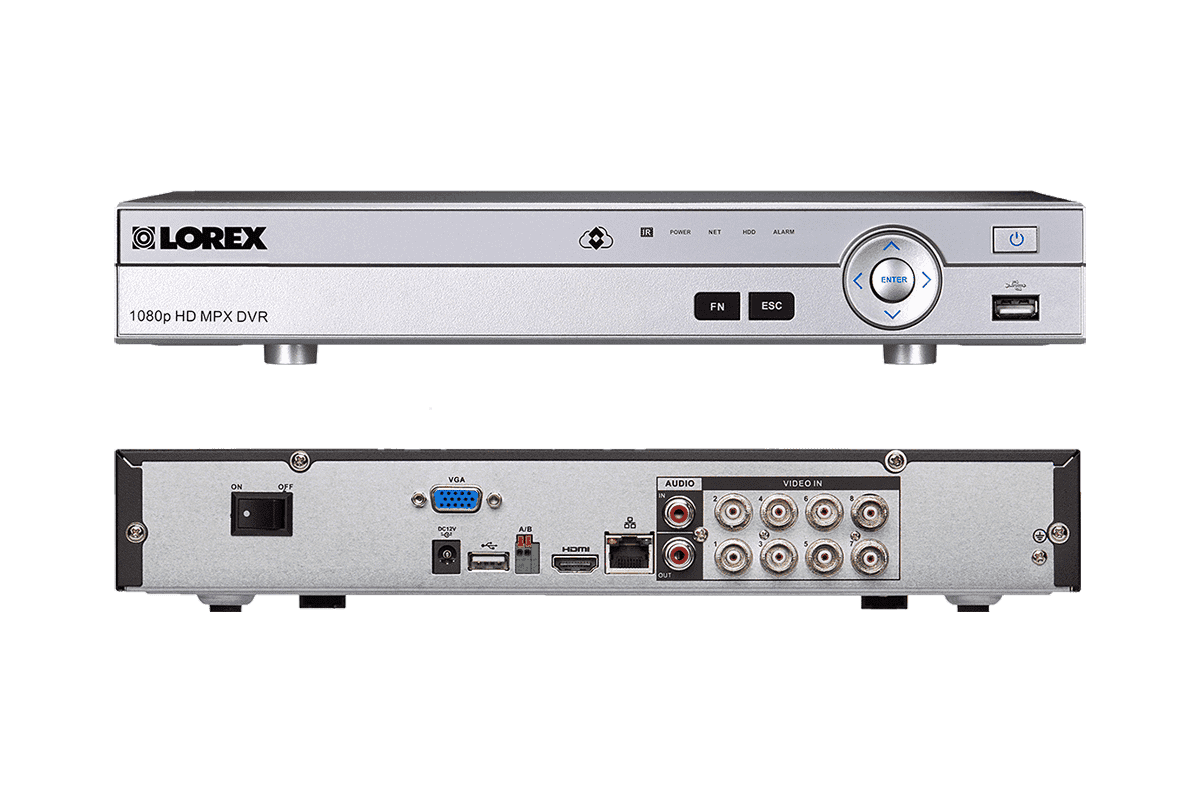 Lorex MPX82W 1080P HD Weatherproof 2 Camera 8 Channel 2 TB MPX DVR Surveillance Security System New