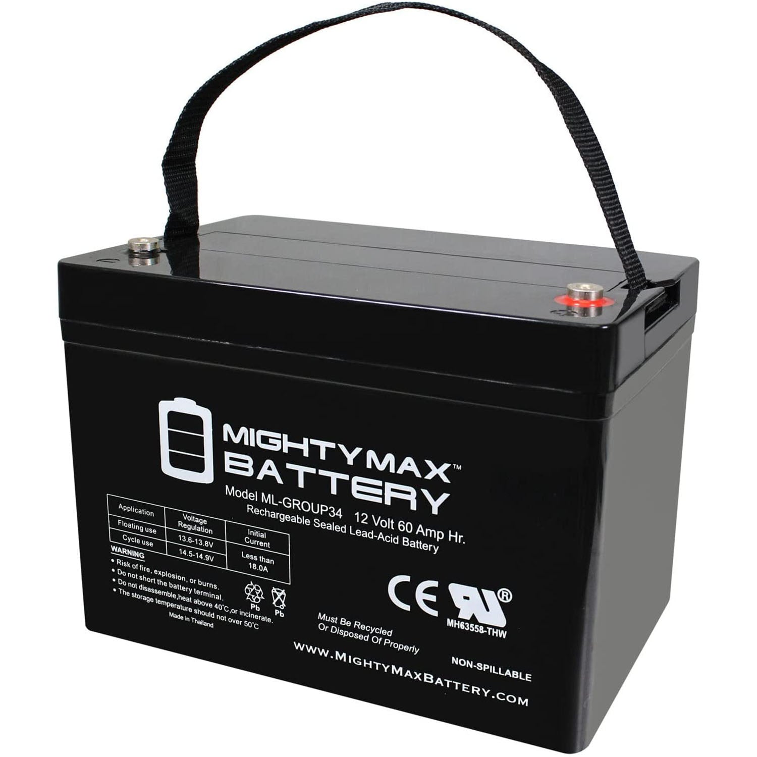 Mighty Max Battery 12V 60 Ah Sealed Gel Battery