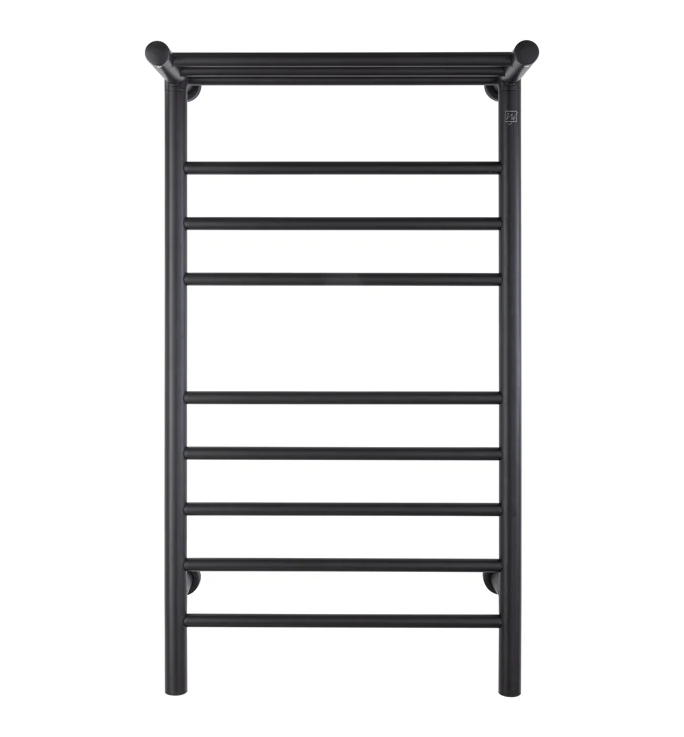 WarmlyYours TW-SUM08KS-HP 8 Bar and 3-Bar Heated Shelf Dual Connection Towel Warmer Black New