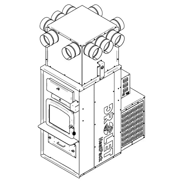 Drolet DF00500 Heatpack CSA Certified 1,500 Sq. Ft. Wood Furnace New Canada Only