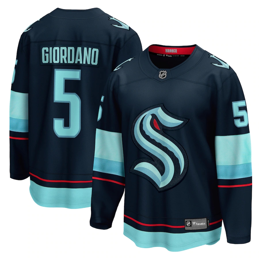 Men Seattle Kraken Mark Giordano #5 NHL Jersey