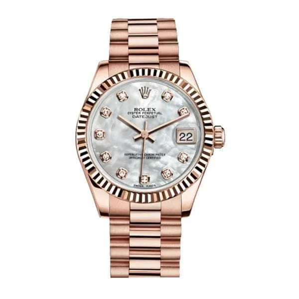 Rolex Datejust 278275-0016 Rose Gold Automatic Mother Of Pearl Dial Oyster Replica