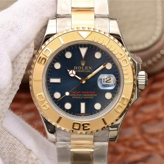 Yacht-Master Yellow Gold Bezel Blue Dial 40mm