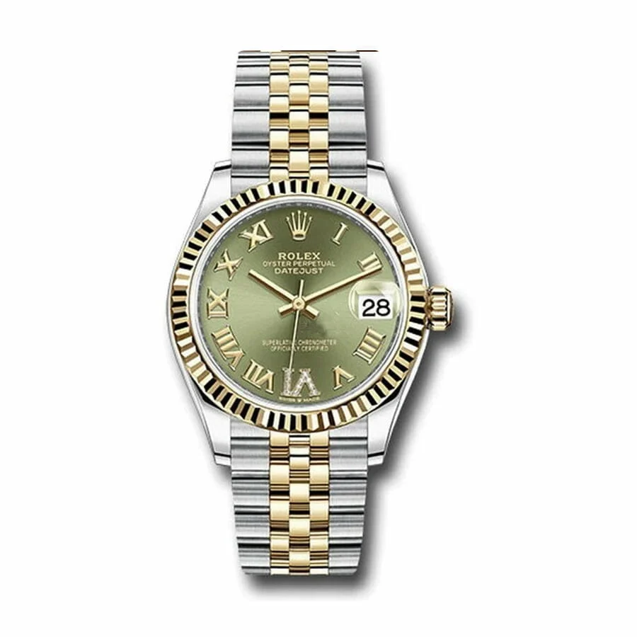 Rolex Datejust 278273 Yellow Gold  Green  Dial Jubilee Replica