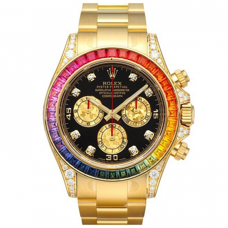 Daytona Rainbow Diamond Yellow Gold 40mm