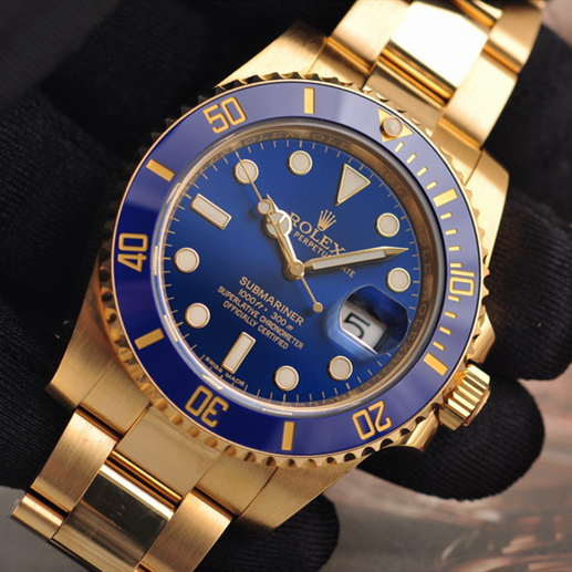 Submariner Date Blue Dial 18k Yellow Gold 41mm