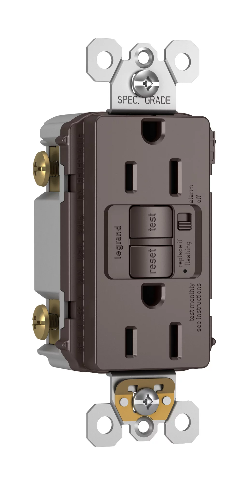 Legrand 1597Tra Radiant 15 Ampere Tamper-Resistant Audible Alarm Self-Test Gfci Electrical