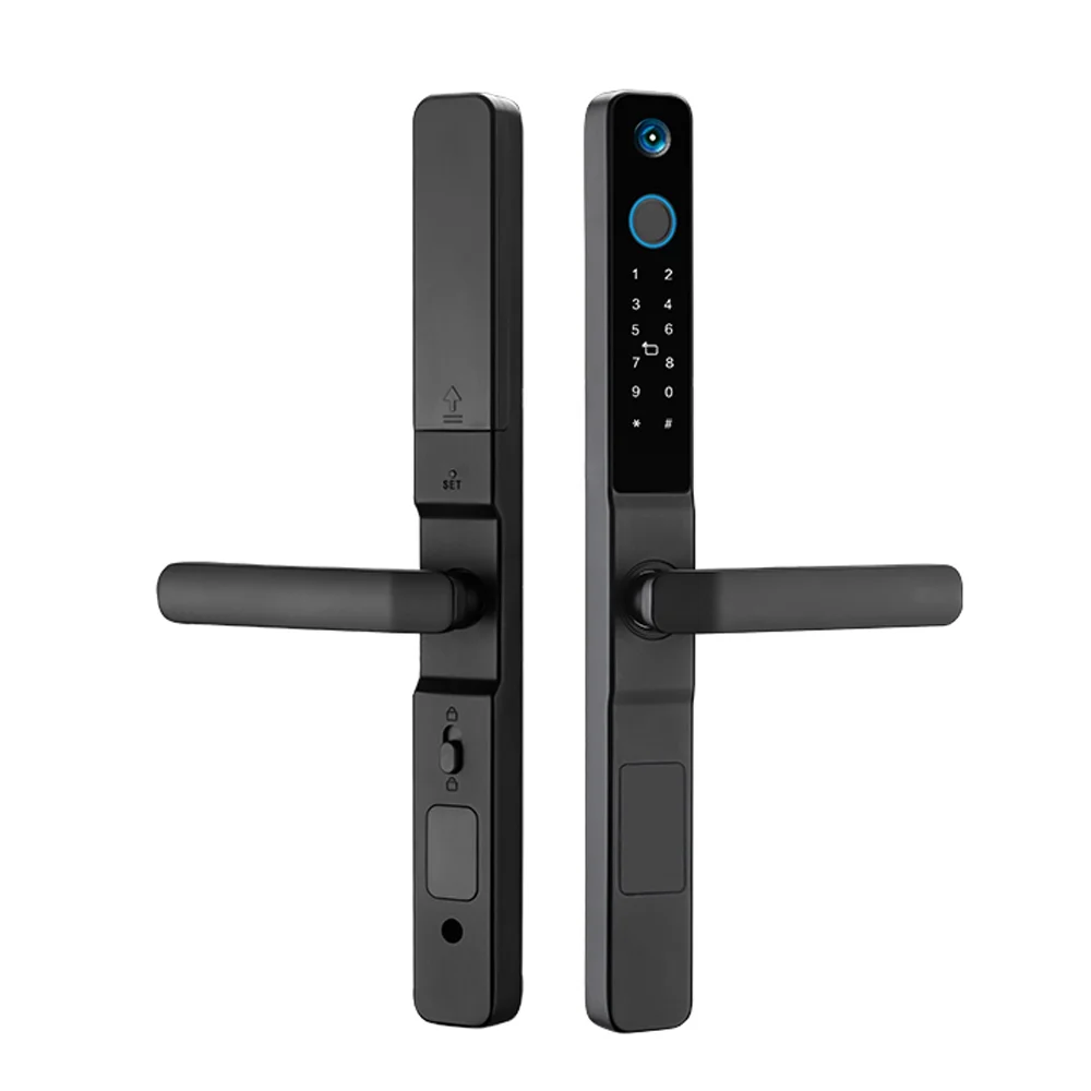 Walmeck Smart Lock with Camera Keyless Entry Handle for Ultra-thin Steel Doors