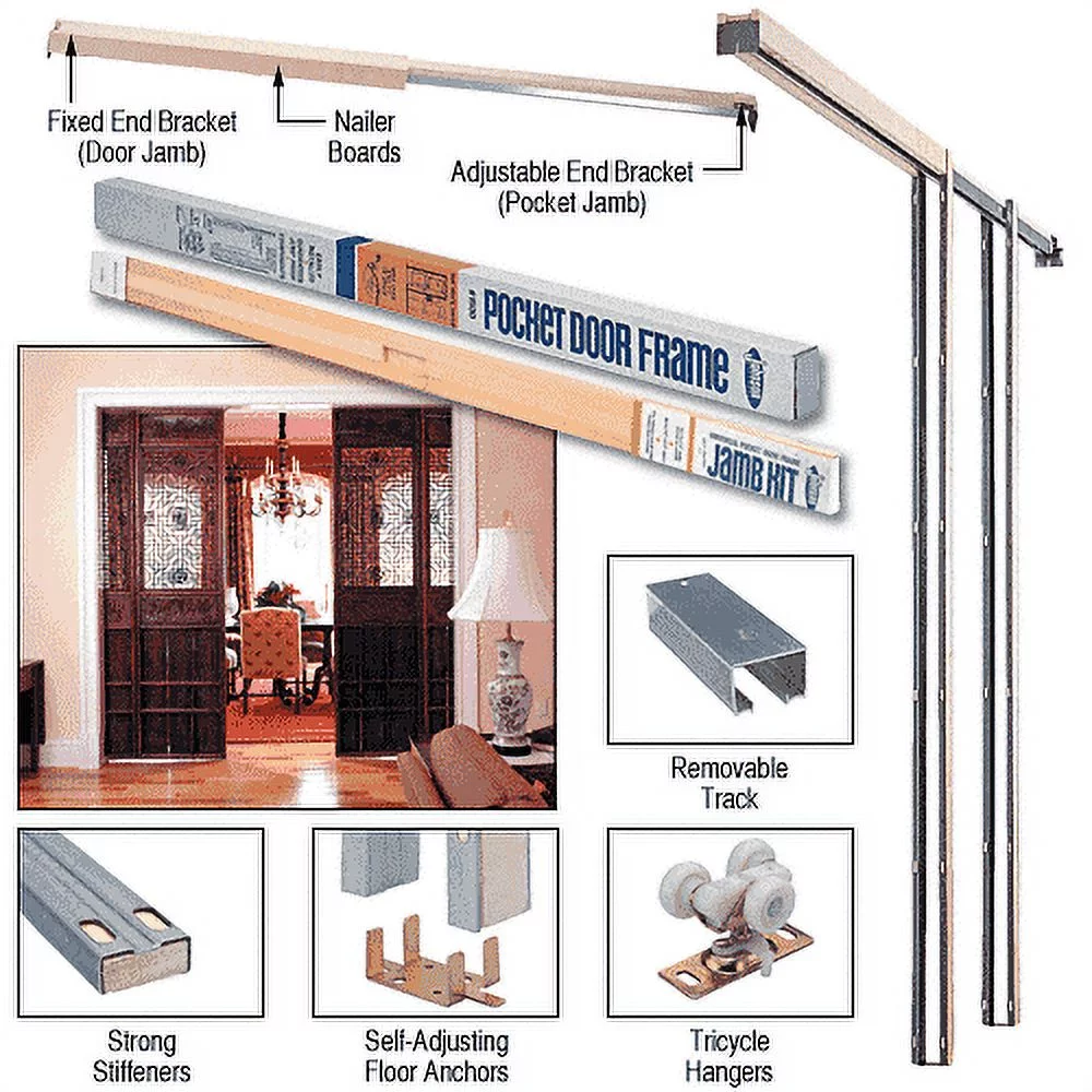 CRL 153080PF Pocket Door Frame Set 3/0 x 8/0