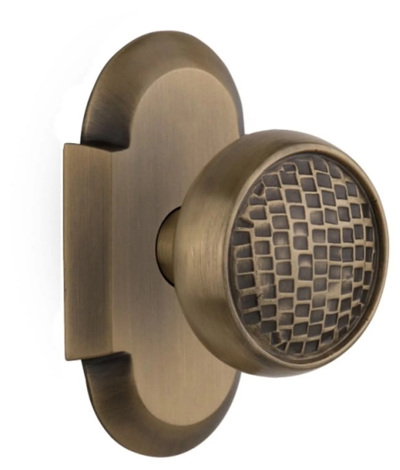 Nostalgic Warehouse Cotcra_Dp_Nk Vintage Craftsman Dummy Door Knob Set - Brass