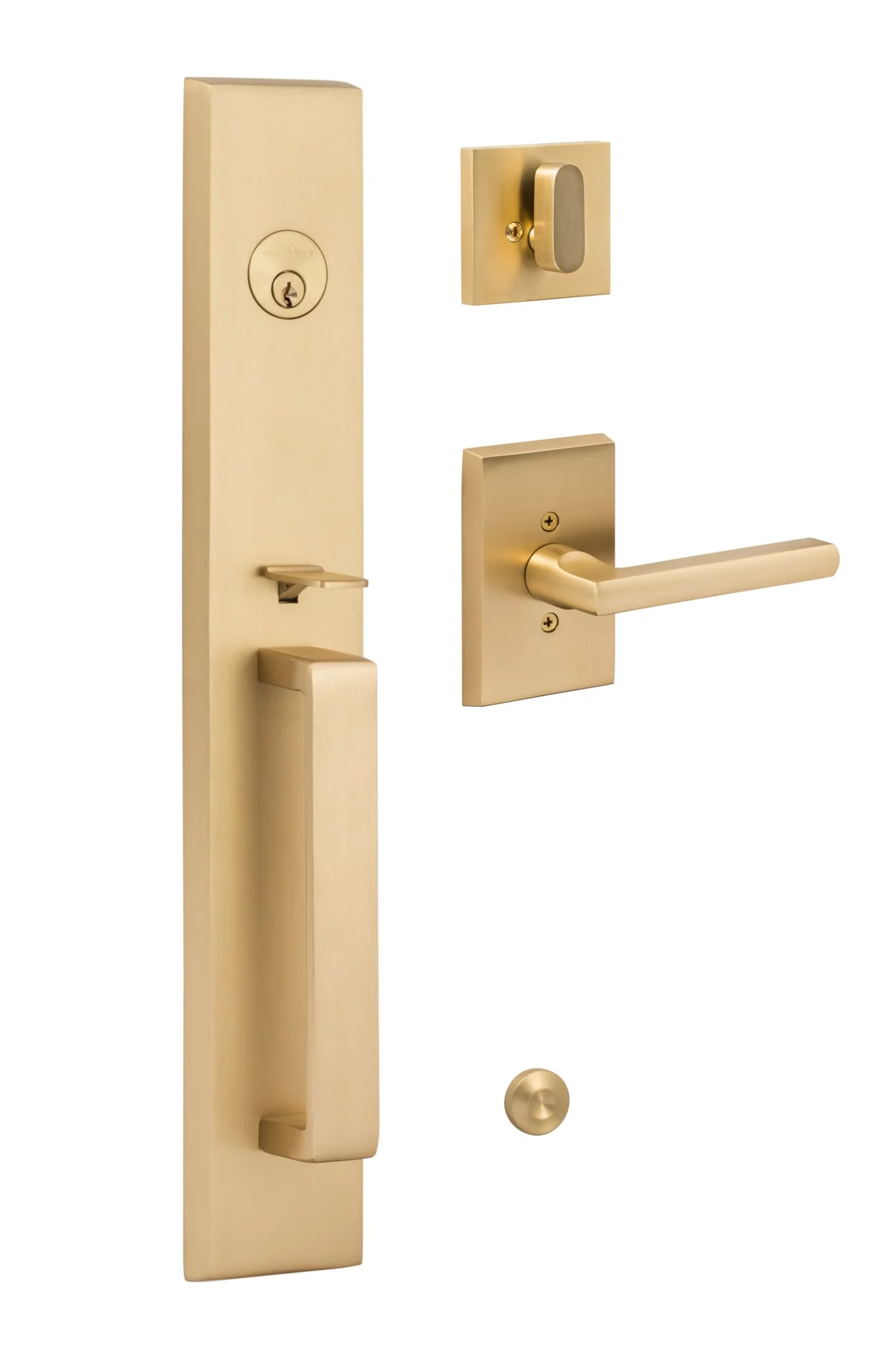 Sure-Loc Vl507-Ln Vail Full Plate Single Cylinder Keyed Entry Handleset - Brass