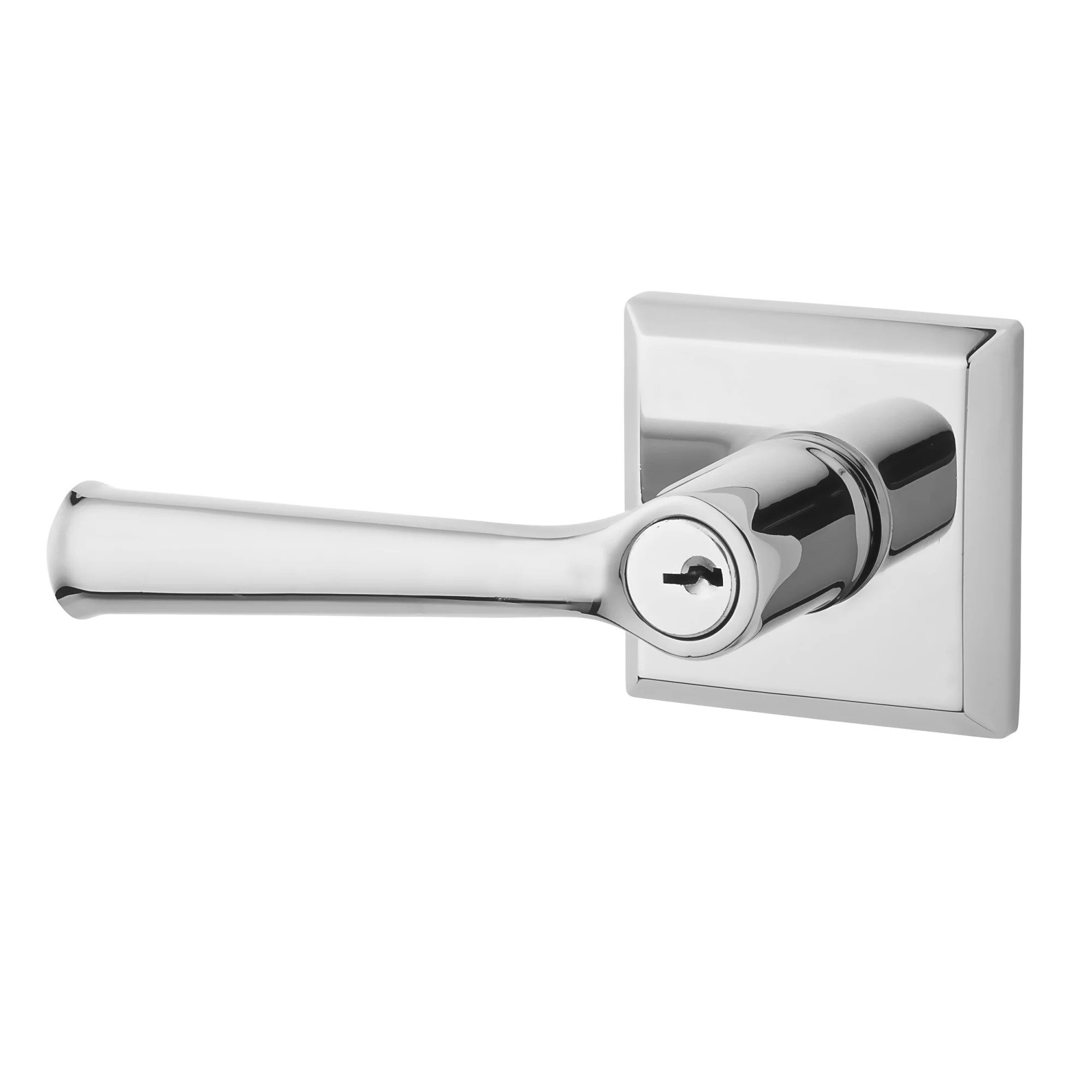 Baldwin Reserve Enfedtsr260 Entry Federal Lever Handle and Traditional Square Rose Bright Chrome Finish