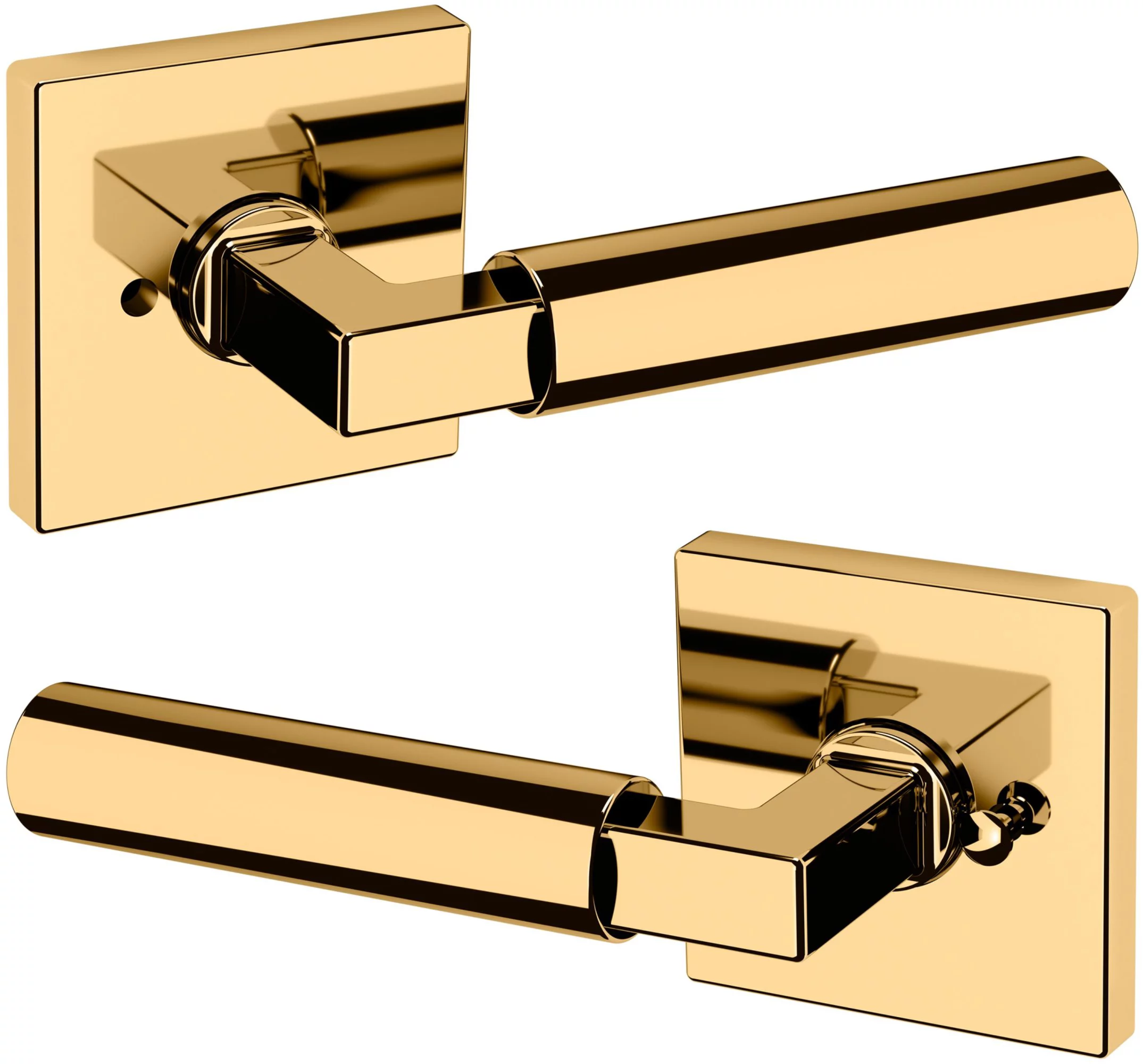 Baldwin L029.Priv L029 Gramercy Privacy Door Lever Set - Brass