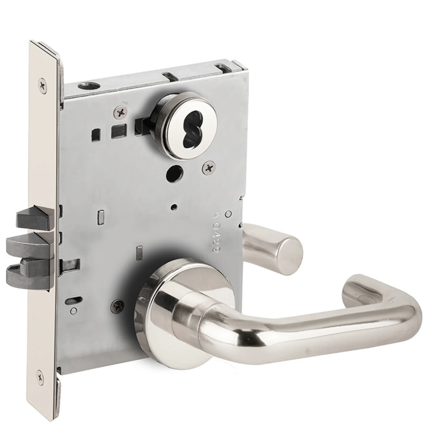 Schlage L9050J 03A 625 Grade 1 Entrance Office Mortise Lock Schlage FSIC Less Core 03 Lever A Rose Bright Chrome Finish Field Reversible