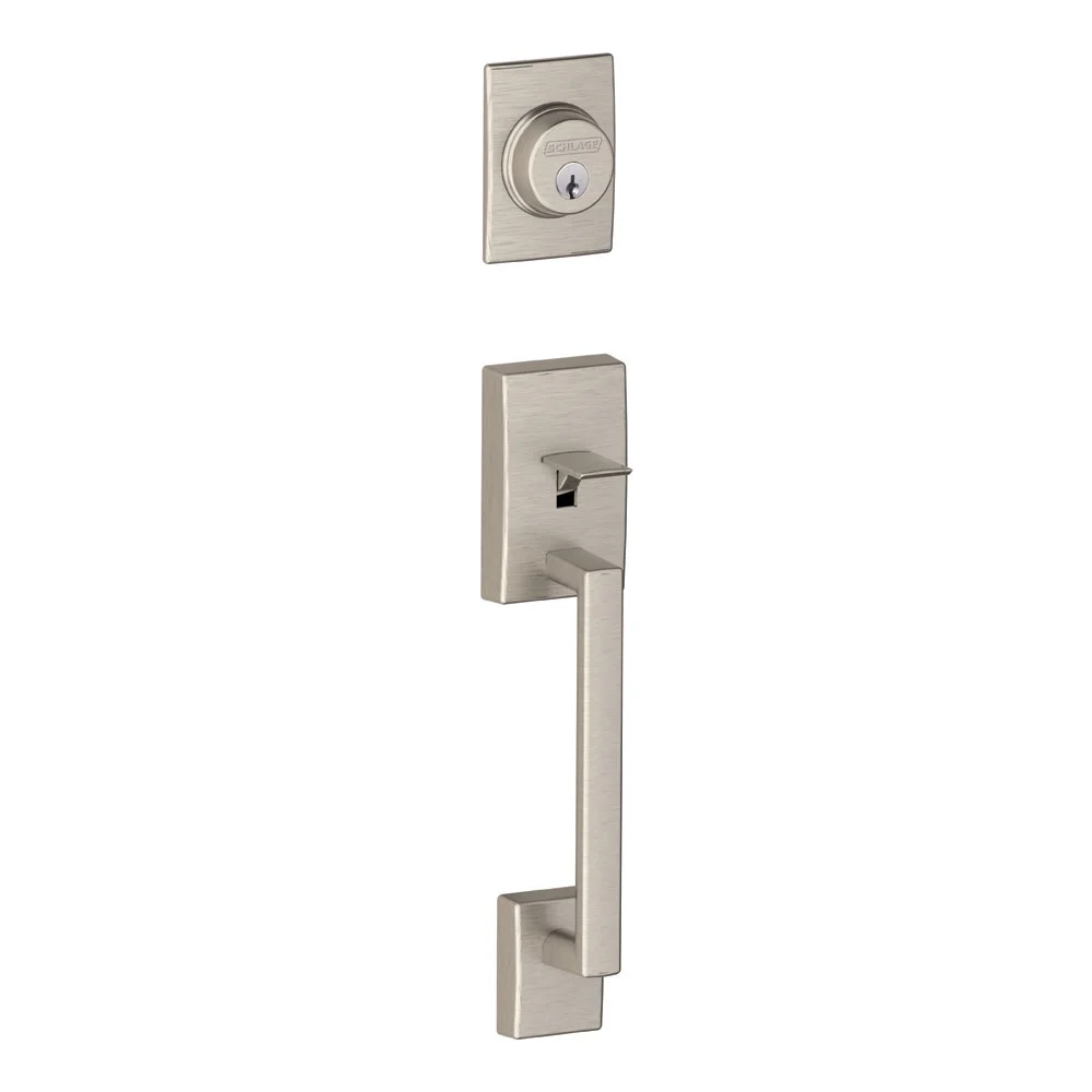 Schlage F92-CEN Century Dummy Exterior Handleset from The F-Series, Satin Nickel