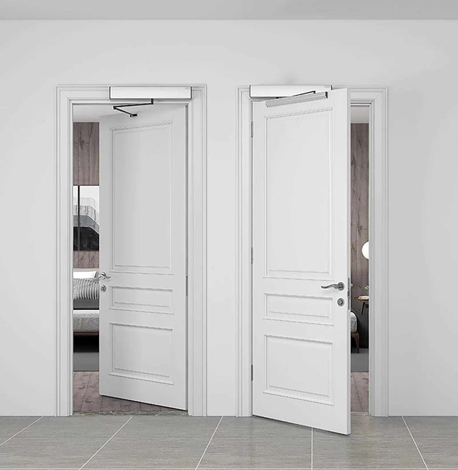 Olideauto Automatic Swing Door Opener for Handicapped,with Wireless Fob Keys,Silver