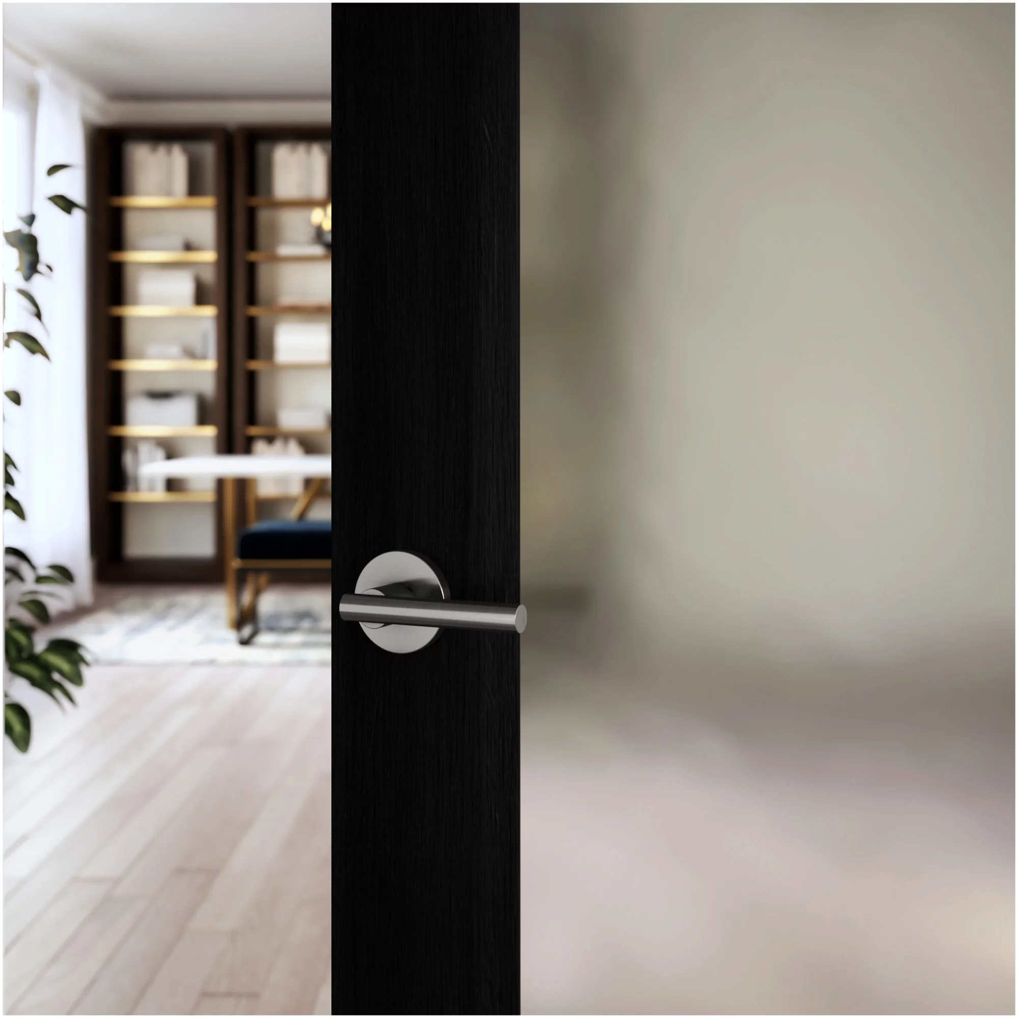 Baldwin Estate 5137260PRIV 5137 Lever with 5046 Rose - Privacy Set, Polished Chrome