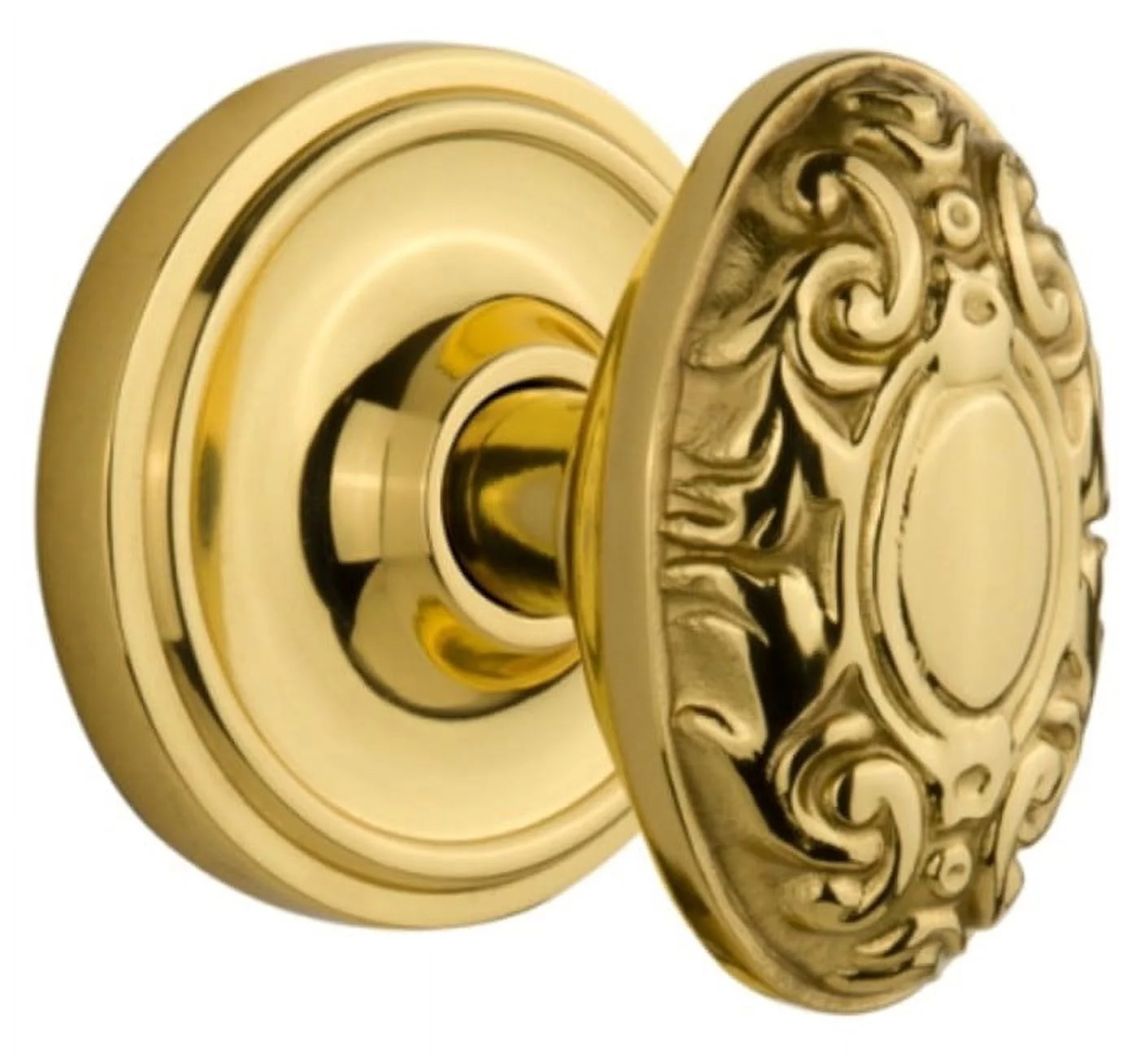 Nostalgic Warehouse Clavic_Dp_Nk Old World Victorian Oval Dummy Door Knob Set - Brass